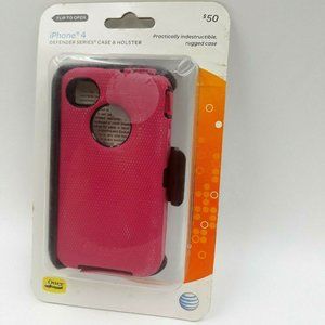 Otterbox Defender Series Case And Holster For iPhone 4 Pink And Black New $50.00